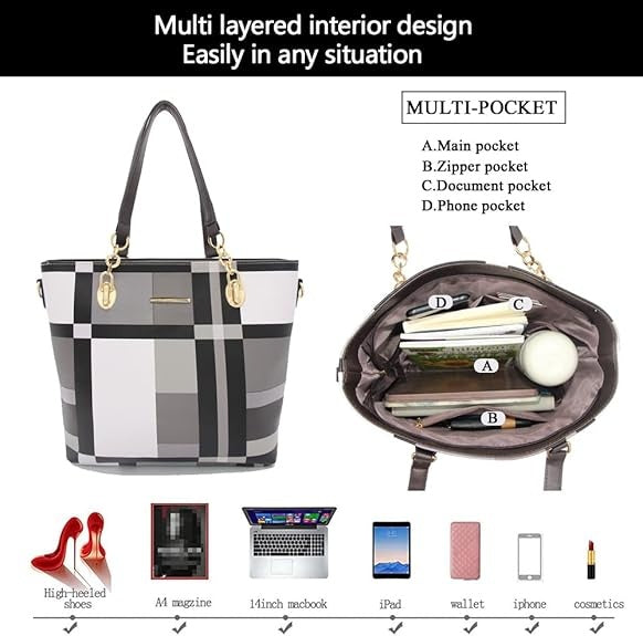6-piece Set Of Women's Handbags, Handbags, Shoulder Bags, Leather Wallets, Shoulder Bags, Handbags, Crossbody Bags, Wallets, Hand-held Bags