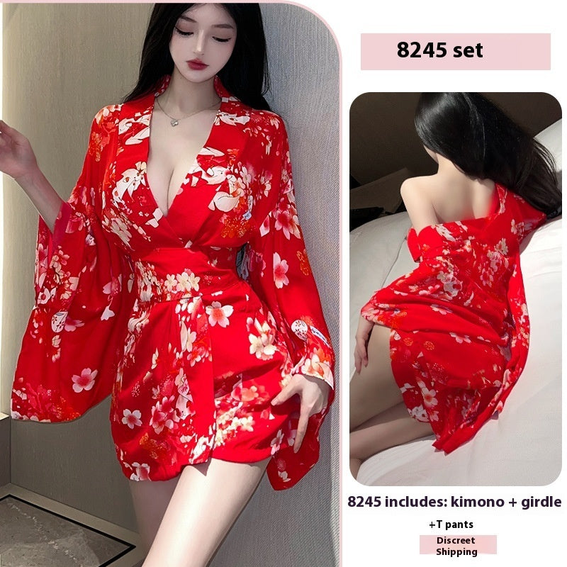Underwear Japanese Cherry Blossom Kimono Pajamas