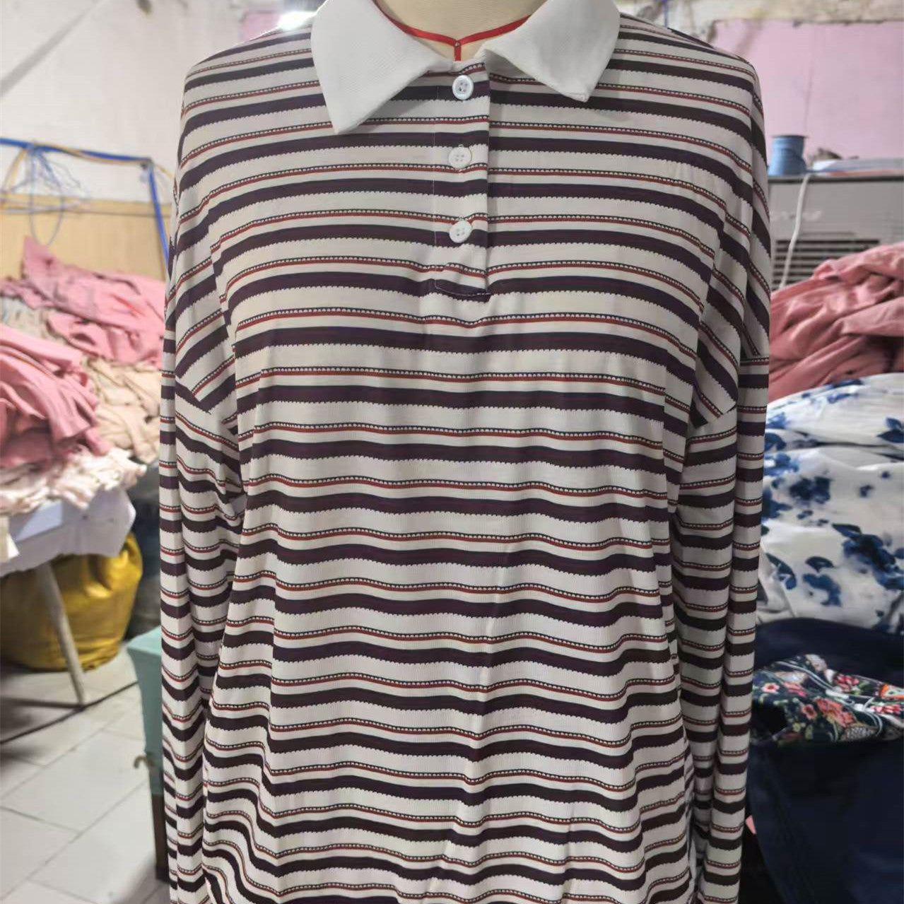 POIO Collar Loose Casual Long Sleeves Sweater Top
