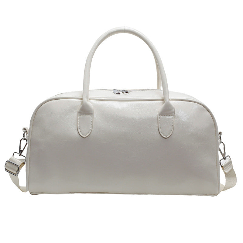 Travel Women's Lightweight Storage PU Leather Large Capacity Outing Luggage Bag