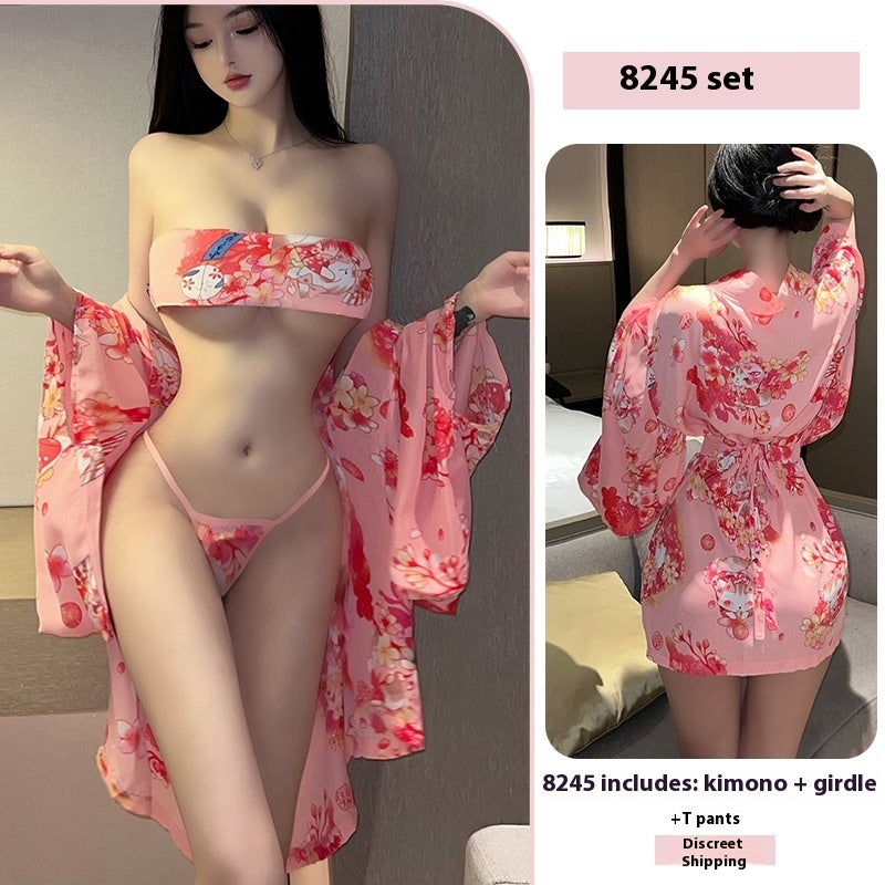 Underwear Japanese Cherry Blossom Kimono Pajamas