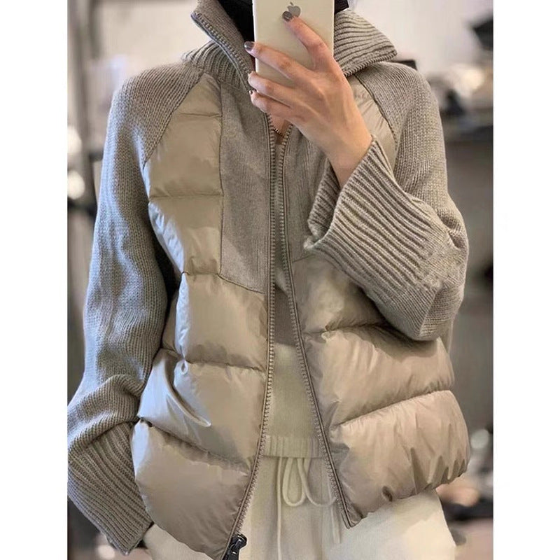 Minimalist Design Loose Stitching Zipper Sweater