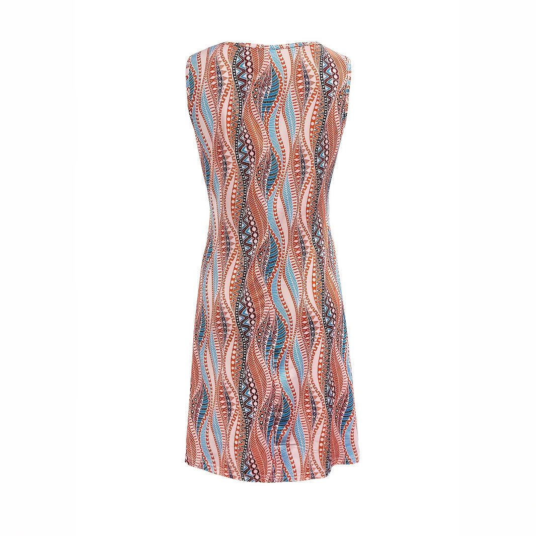 Women's 3D Digital Printing Sleeveless Round Neck Loose Dress