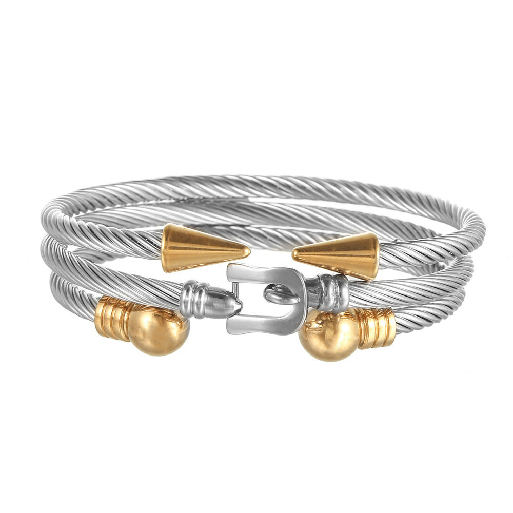 Titanium Steel Bracelet Suit Punk Creative Personality Roman