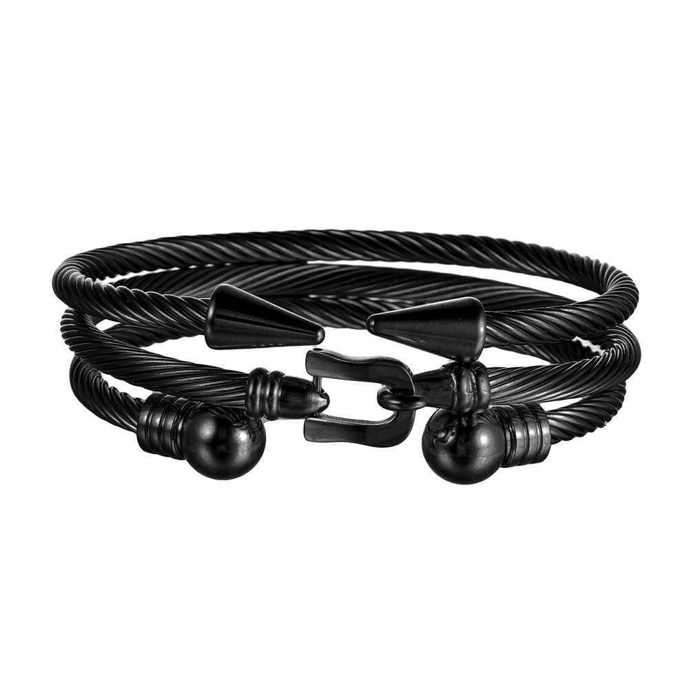 Titanium Steel Bracelet Suit Punk Creative Personality Roman