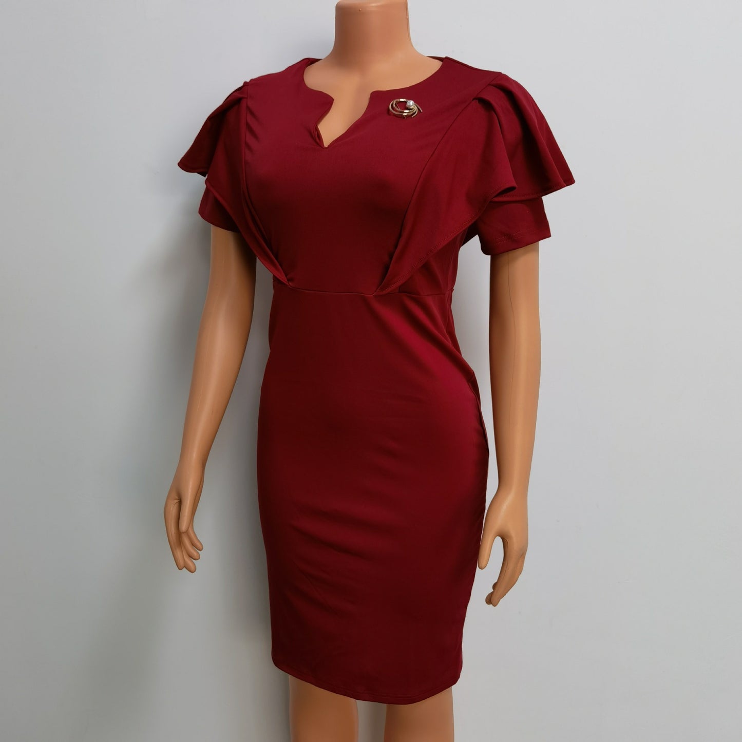 Women's Solid Color Temperament Commute Sheath Dress
