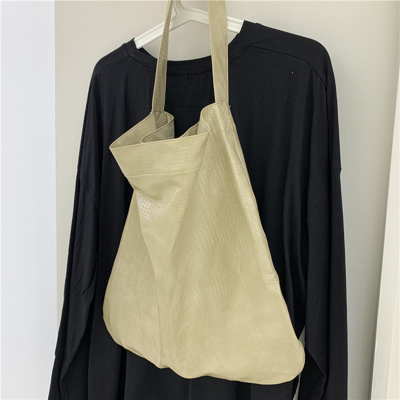 Women's All-match Fashion Shoulder Crocodile Pattern Bucket Bag