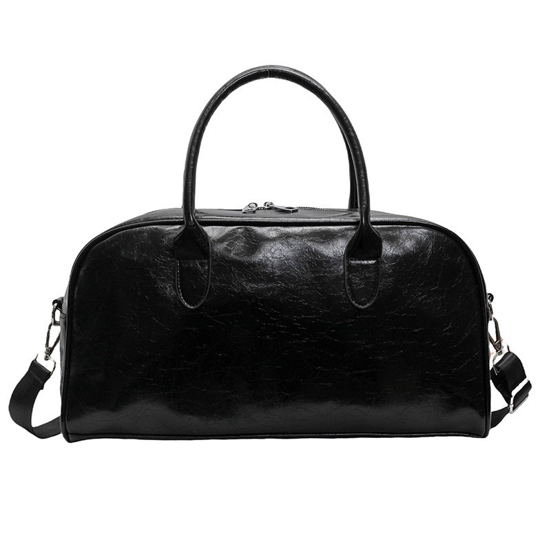 Travel Women's Lightweight Storage PU Leather Large Capacity Outing Luggage Bag