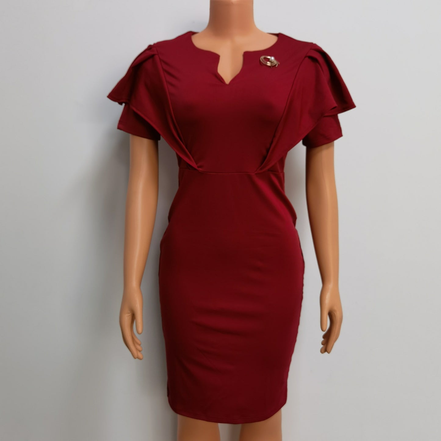 Women's Solid Color Temperament Commute Sheath Dress