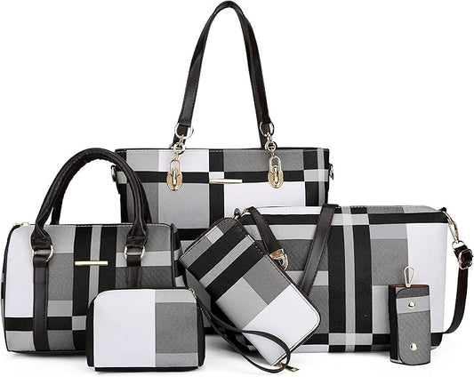 6-piece Set Of Women's Handbags, Handbags, Shoulder Bags, Leather Wallets, Shoulder Bags, Handbags, Crossbody Bags, Wallets, Hand-held Bags