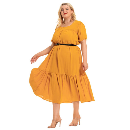 Women's Bohemian Short Sleeve Loose Dress