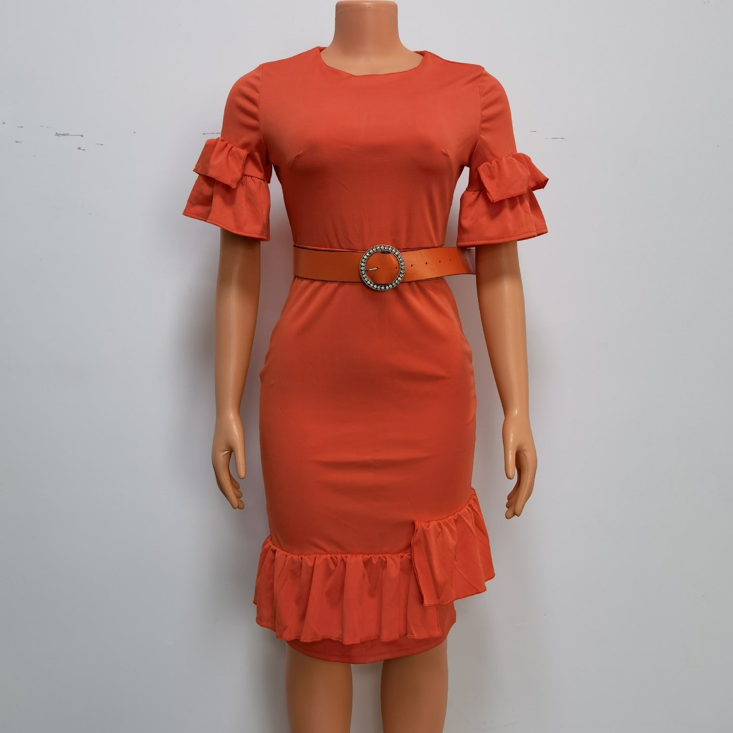 Women's Fashion Ruffles Extra Large Size Dress