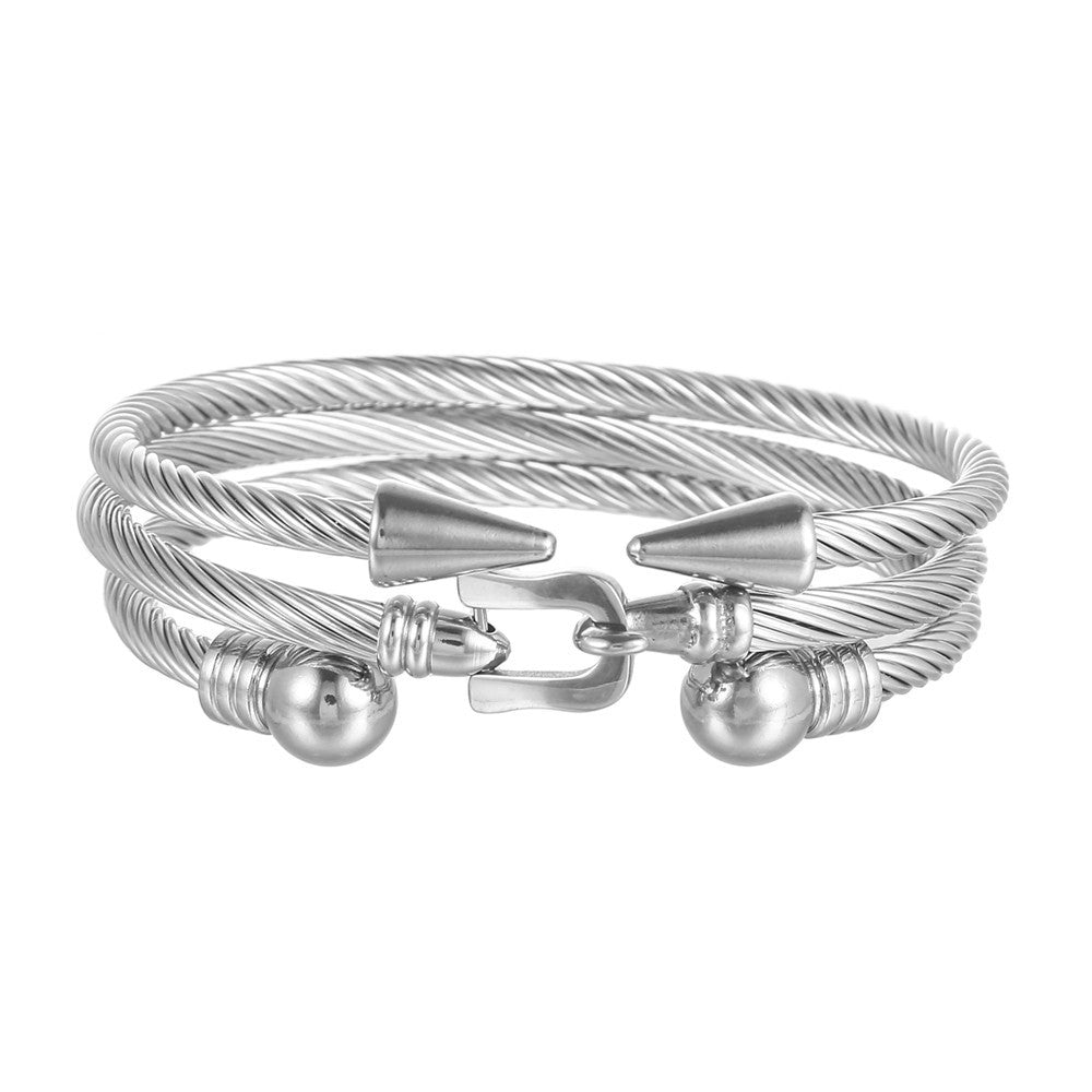 Titanium Steel Bracelet Suit Punk Creative Personality Roman