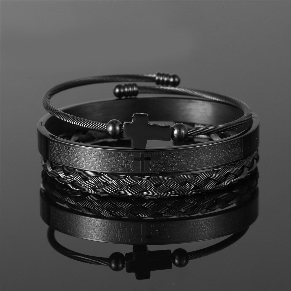 Titanium Steel Bracelet Suit Punk Creative Personality Roman