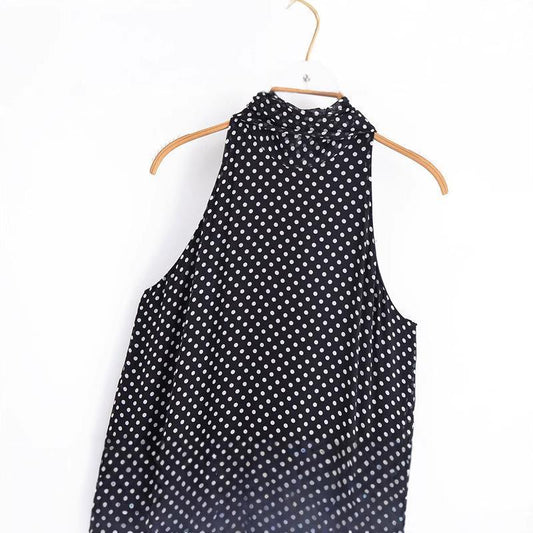 Polka Dot Halter Spring Foreign Trade Leisure Dress